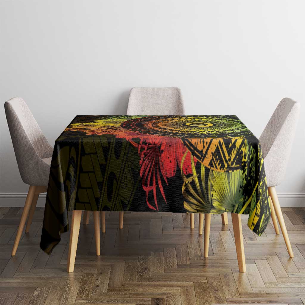 Vanuatu Tablecloth Hibisus Polynesian Pattern Reggae - Polynesian Pride