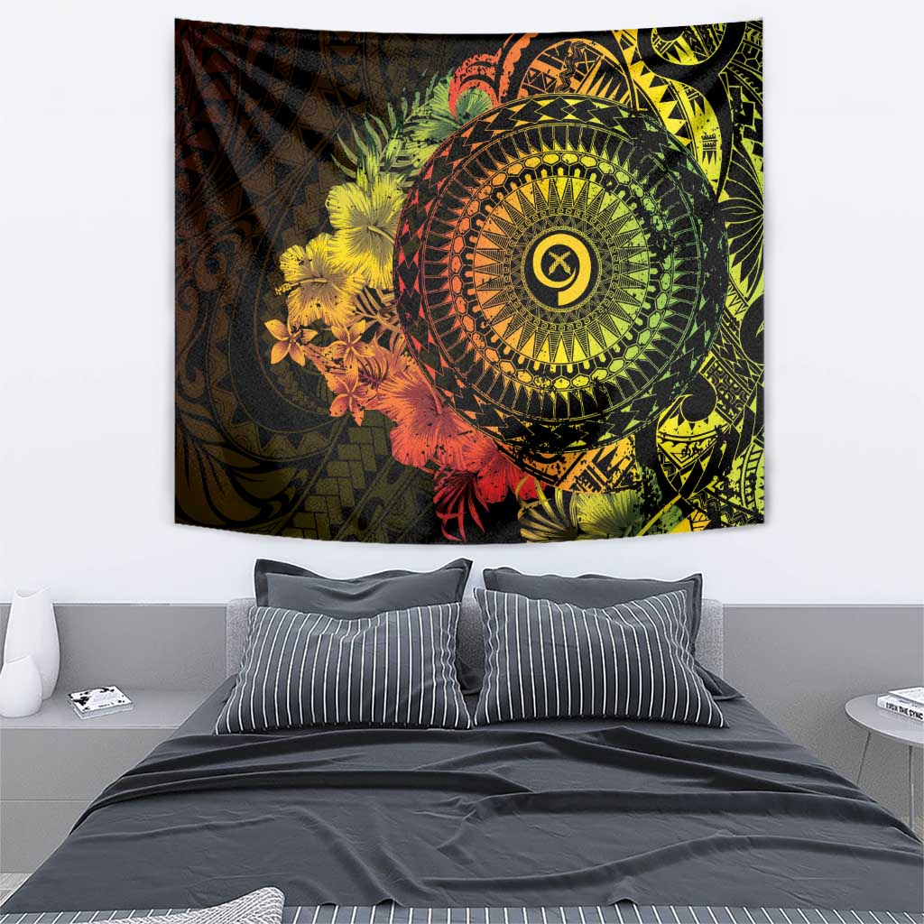 Vanuatu Tapestry Hibisus Polynesian Pattern Reggae - Polynesian Pride