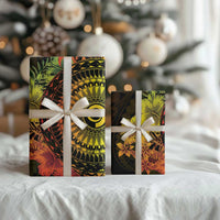 Vanuatu Wrapping Paper Hibisus Polynesian Pattern Reggae - Polynesian Pride