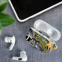 New Zealand Australia Rugby AirPods Case Wallabies Aboriginal All Black Maori Tiki Together - Polynesian Pride