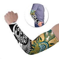 New Zealand Australia Rugby Arm Sleeves Wallabies Aboriginal All Black Maori Tiki Together - Polynesian Pride
