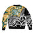 New Zealand Australia Rugby Custom Bomber Jacket Wallabies Aboriginal All Black Maori Tiki Together - Polynesian Pride
