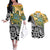 New Zealand Australia Rugby Custom Couples Matching Off The Shoulder Long Sleeve Dress and Hawaiian Shirt Wallabies Aboriginal All Black Maori Tiki Together - Polynesian Pride