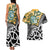 New Zealand Australia Rugby Custom Couples Matching Tank Maxi Dress and Hawaiian Shirt Wallabies Aboriginal All Black Maori Tiki Together - Polynesian Pride