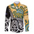 New Zealand Australia Rugby Custom Family Matching Off The Shoulder Long Sleeve Dress and Hawaiian Shirt Wallabies Aboriginal All Black Maori Tiki Together - Polynesian Pride