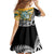 New Zealand Australia Rugby Custom Family Matching Off Shoulder Maxi Dress and Hawaiian Shirt Wallabies Aboriginal All Black Maori Tiki Together - Polynesian Pride