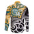 New Zealand Australia Rugby Custom Family Matching Off Shoulder Short Dress and Hawaiian Shirt Wallabies Aboriginal All Black Maori Tiki Together - Polynesian Pride