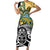 New Zealand Australia Rugby Custom Family Matching Short Sleeve Bodycon Dress and Hawaiian Shirt Wallabies Aboriginal All Black Maori Tiki Together - Polynesian Pride