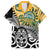 New Zealand Australia Rugby Custom Family Matching Summer Maxi Dress and Hawaiian Shirt Wallabies Aboriginal All Black Maori Tiki Together - Polynesian Pride