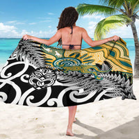 New Zealand Australia Rugby Sarong Wallabies Aboriginal All Black Maori Tiki Together - Polynesian Pride