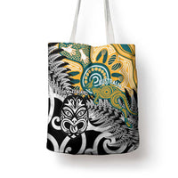 New Zealand Australia Rugby Tote Bag Wallabies Aboriginal All Black Maori Tiki Together - Polynesian Pride