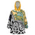 New Zealand Australia Rugby Custom Wearable Blanket Hoodie Wallabies Aboriginal All Black Maori Tiki Together - Polynesian Pride
