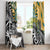 New Zealand Australia Rugby Window Curtain Wallabies Aboriginal All Black Maori Tiki Together - Polynesian Pride