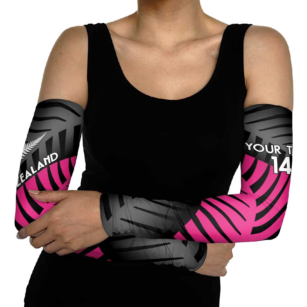 New Zealand Silver Fern Rugby Custom Arm Sleeves 2025 All Black Go Champions - Polynesian Pride
