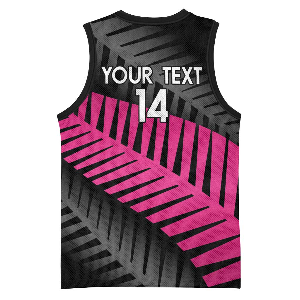New Zealand Silver Fern Rugby Custom Basketball Jersey 2025 All Black Go Champions - Polynesian Pride