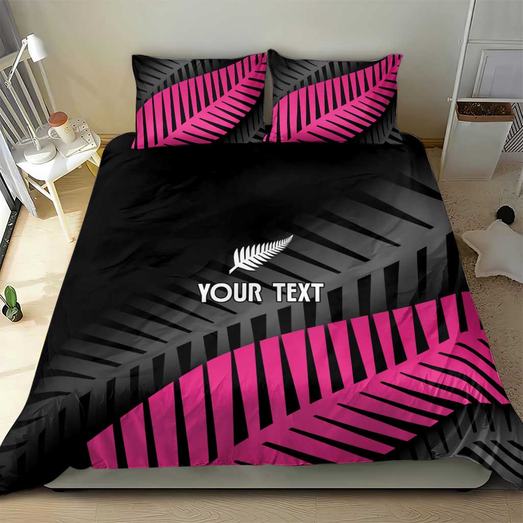 New Zealand Silver Fern Rugby Custom Bedding Set 2025 All Black Go Champions - Polynesian Pride