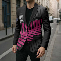 New Zealand Silver Fern Rugby Custom Blazer 2025 All Black Go Champions - Polynesian Pride