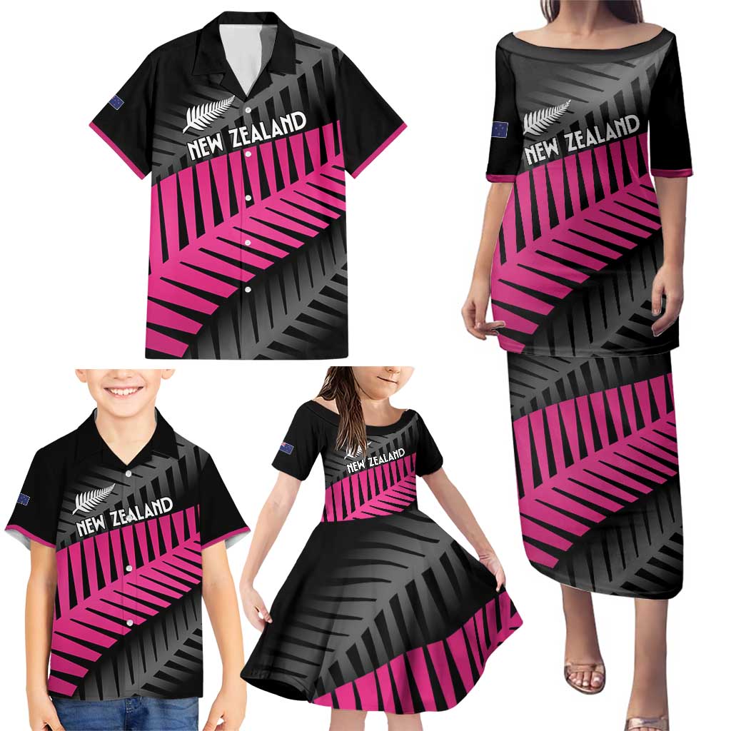 New Zealand Silver Fern Rugby Custom Family Matching Puletasi and Hawaiian Shirt 2025 All Black Go Champions - Polynesian Pride