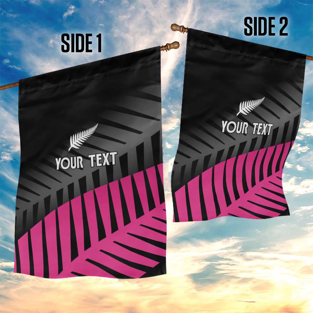 New Zealand Silver Fern Rugby Custom Garden Flag 2025 All Black Go Champions - Polynesian Pride