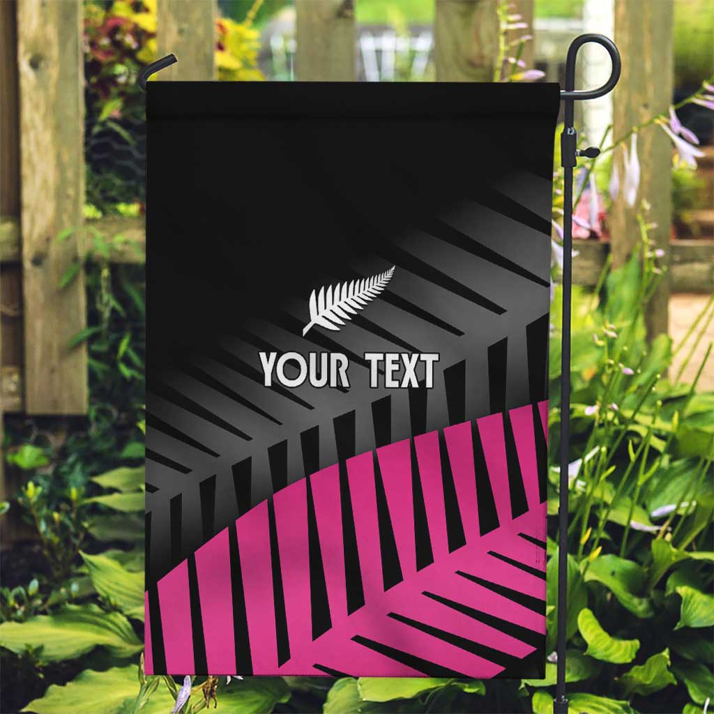 New Zealand Silver Fern Rugby Custom Garden Flag 2025 All Black Go Champions - Polynesian Pride
