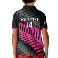 New Zealand Silver Fern Rugby Custom Kid Polo Shirt 2025 All Black Go Champions - Polynesian Pride