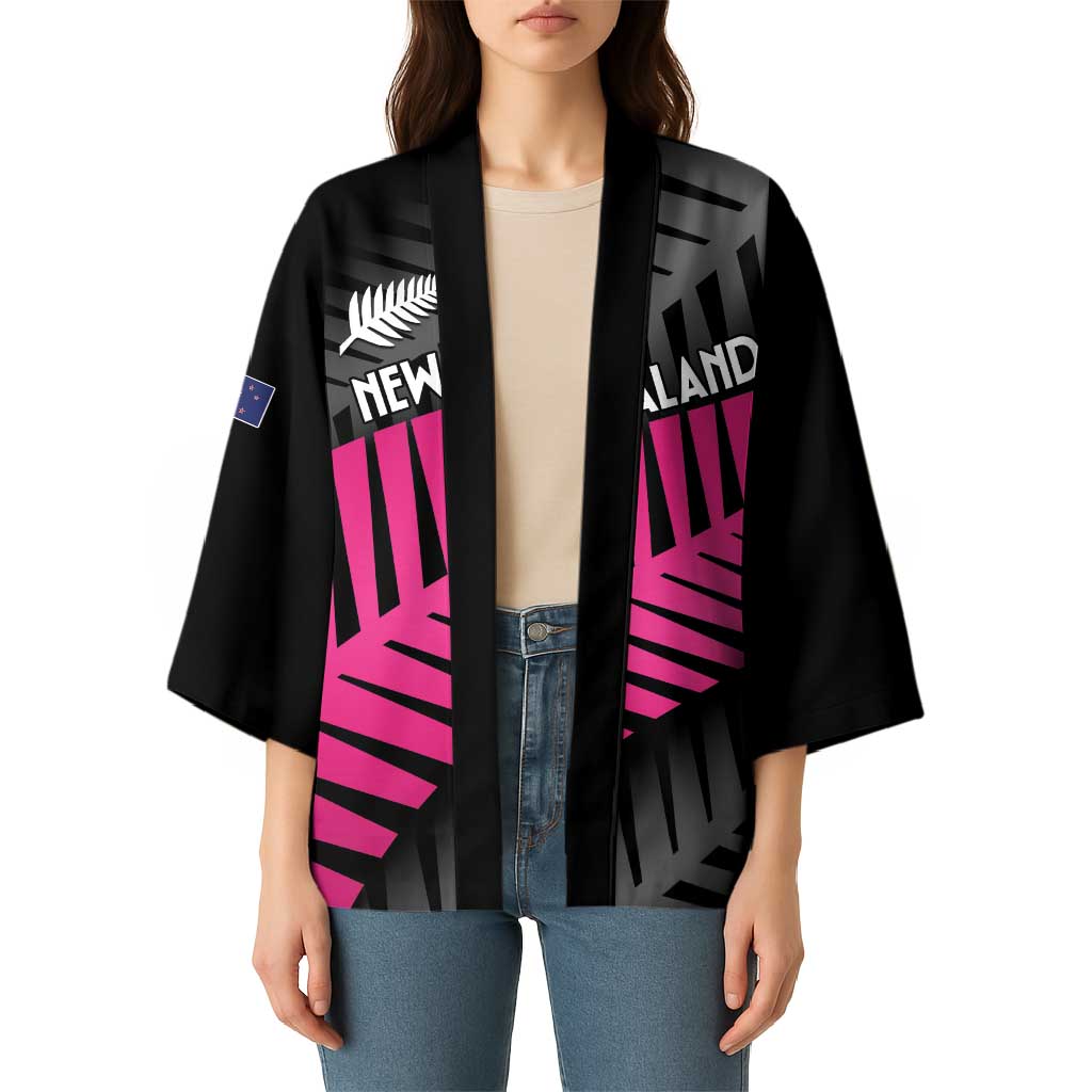 New Zealand Silver Fern Rugby Custom Kimono 2025 All Black Go Champions - Polynesian Pride