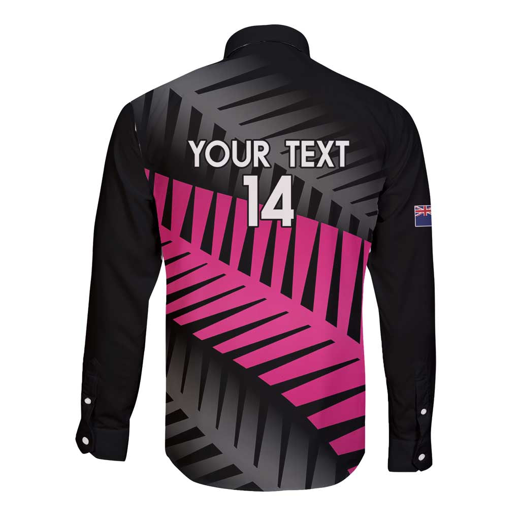 New Zealand Silver Fern Rugby Custom Long Sleeve Button Shirt 2025 All Black Go Champions - Polynesian Pride