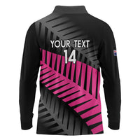 New Zealand Silver Fern Rugby Custom Long Sleeve Polo Shirt 2025 All Black Go Champions - Polynesian Pride