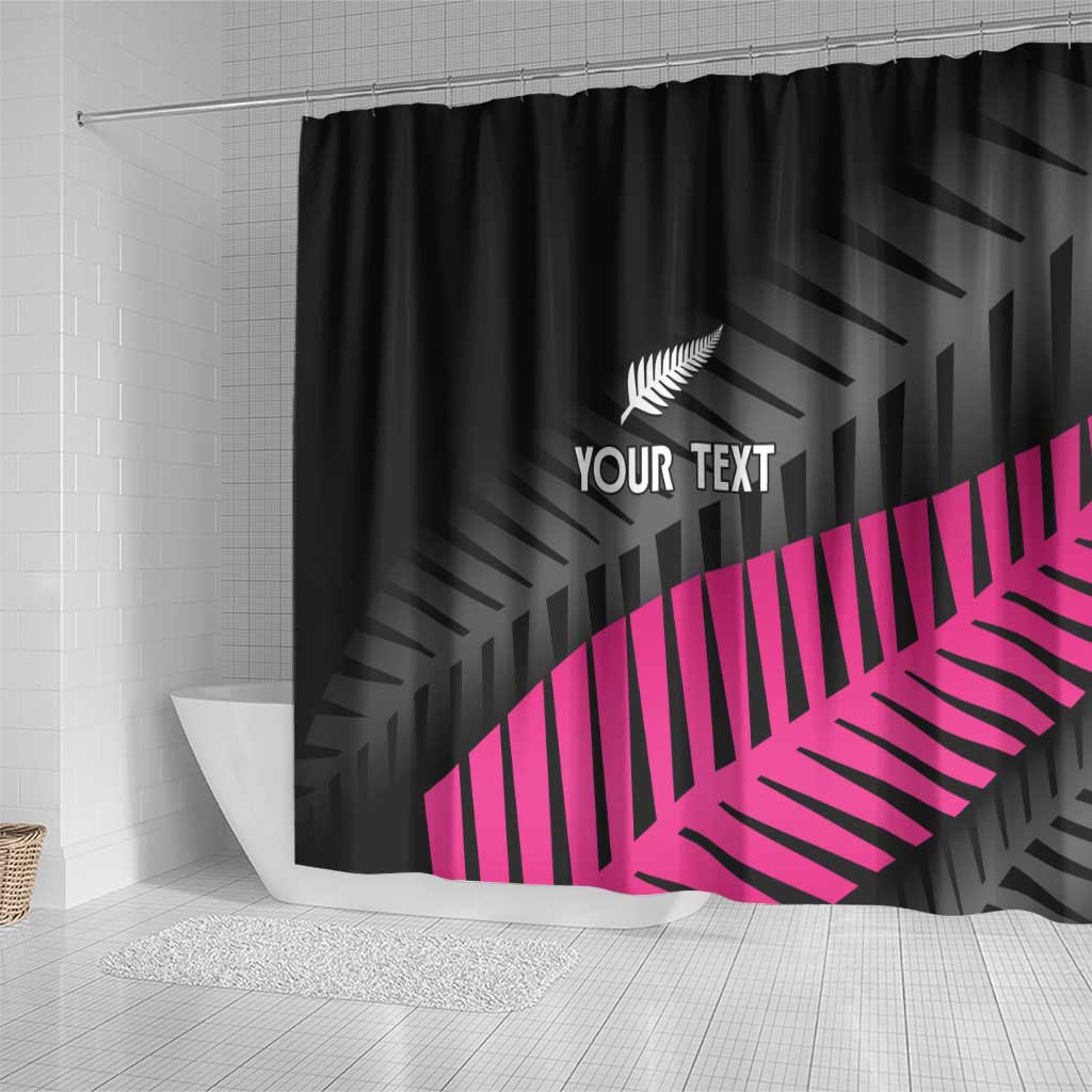 New Zealand Silver Fern Rugby Custom Shower Curtain 2025 All Black Go Champions - Polynesian Pride