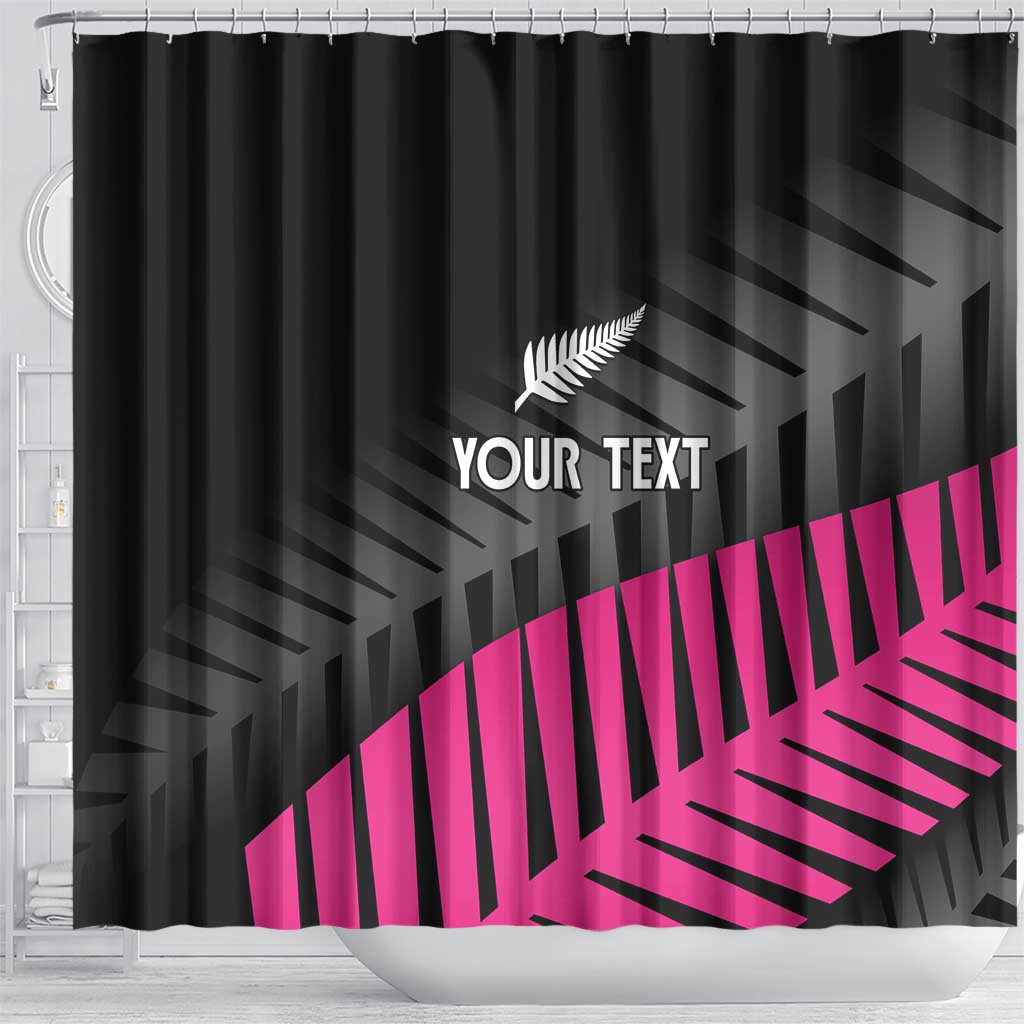 New Zealand Silver Fern Rugby Custom Shower Curtain 2025 All Black Go Champions - Polynesian Pride