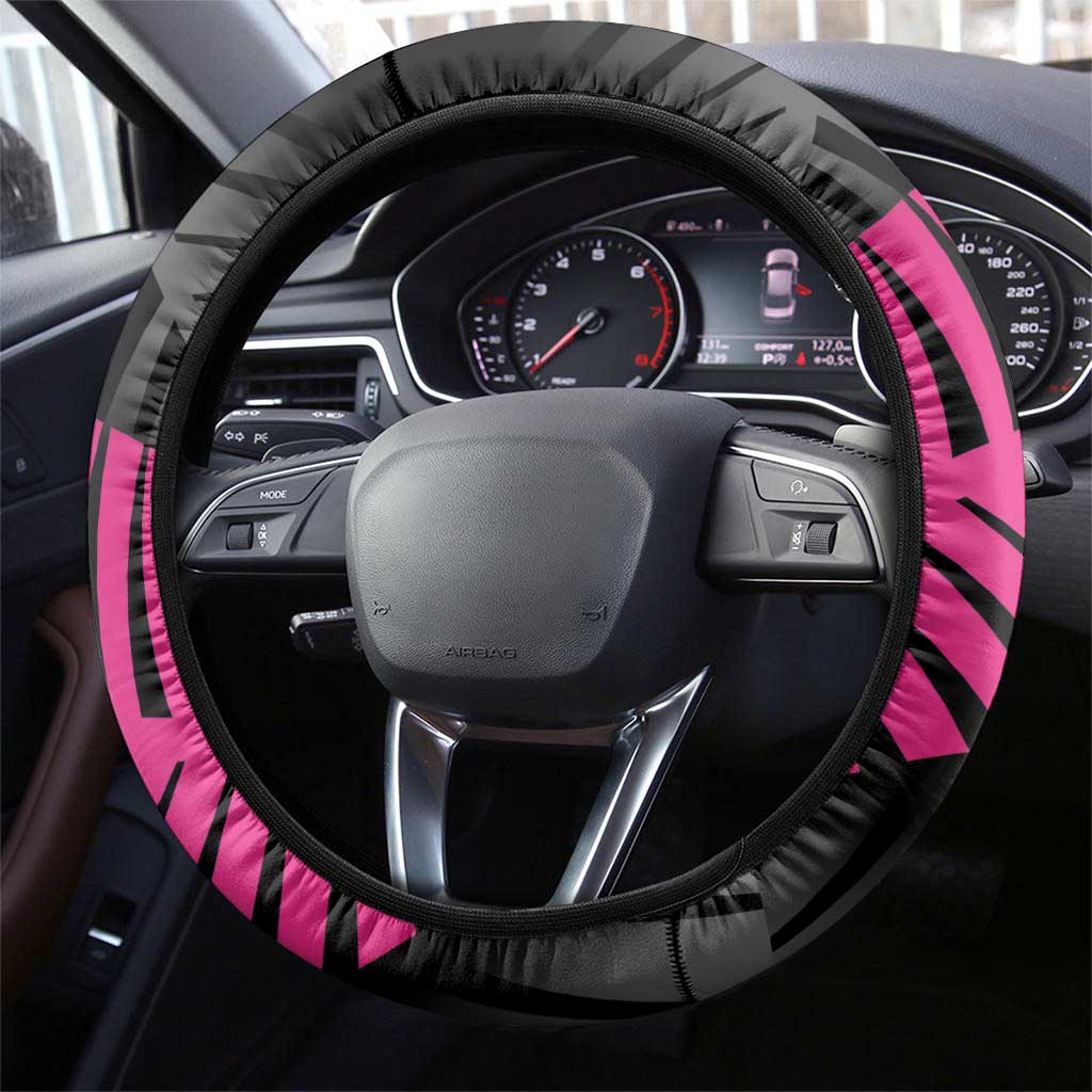 New Zealand Silver Fern Rugby Steering Wheel Cover 2025 All Black Go Champions - Polynesian Pride