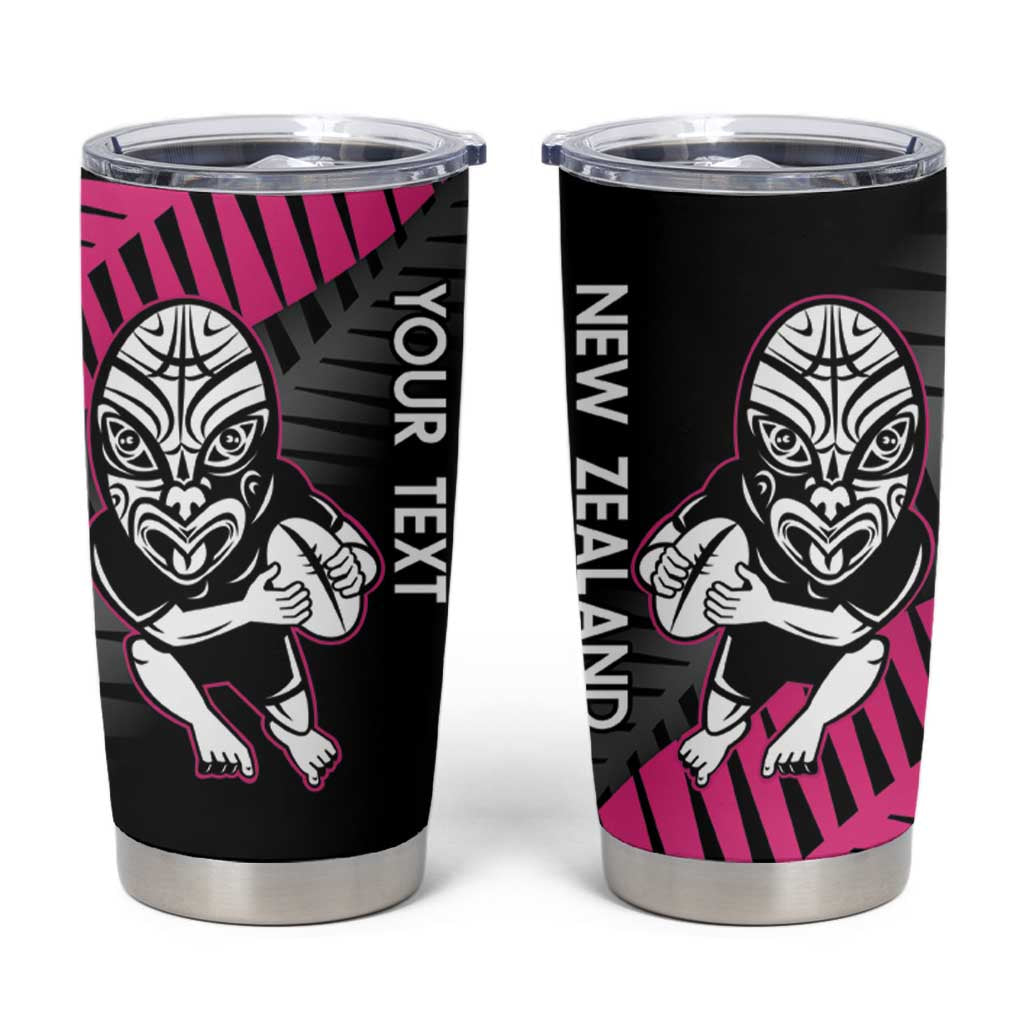 New Zealand Silver Fern Rugby Custom Tumbler Cup 2025 All Black Go Champions - Polynesian Pride