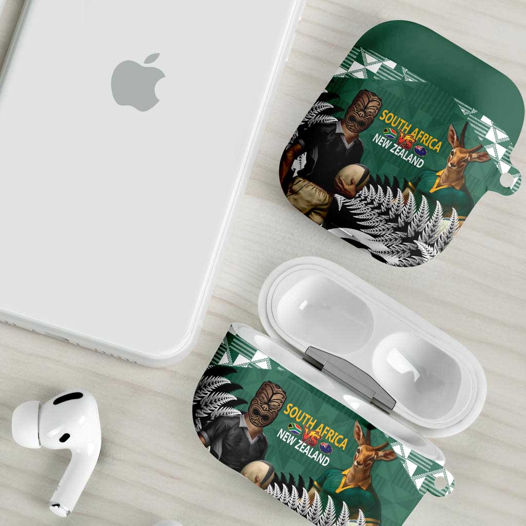 New Zealand South Africa Rugby AirPods Case Springboks Kente All Black Maori Together - Polynesian Pride