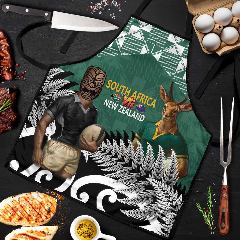 New Zealand South Africa Rugby Apron Springboks Kente All Black Maori Together - Polynesian Pride