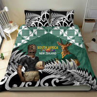 New Zealand South Africa Rugby Bedding Set Springboks Kente All Black Maori Together - Polynesian Pride