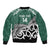 New Zealand South Africa Rugby Custom Bomber Jacket Springboks Kente All Black Maori Together - Polynesian Pride
