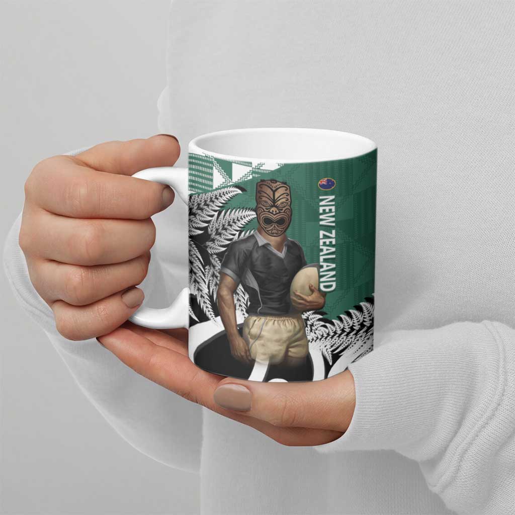 New Zealand South Africa Rugby Ceramic Mug Springboks Kente All Black Maori Together - Polynesian Pride