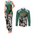 New Zealand South Africa Rugby Custom Couples Matching Tank Maxi Dress and Long Sleeve Button Shirt Springboks Kente All Black Maori Together - Polynesian Pride