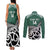 New Zealand South Africa Rugby Custom Couples Matching Tank Maxi Dress and Long Sleeve Button Shirt Springboks Kente All Black Maori Together - Polynesian Pride