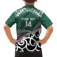 New Zealand South Africa Rugby Custom Family Matching Off Shoulder Short Dress and Hawaiian Shirt Springboks Kente All Black Maori Together - Polynesian Pride
