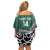 New Zealand South Africa Rugby Custom Family Matching Off Shoulder Short Dress and Hawaiian Shirt Springboks Kente All Black Maori Together - Polynesian Pride