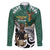 New Zealand South Africa Rugby Custom Family Matching Short Sleeve Bodycon Dress and Hawaiian Shirt Springboks Kente All Black Maori Together - Polynesian Pride