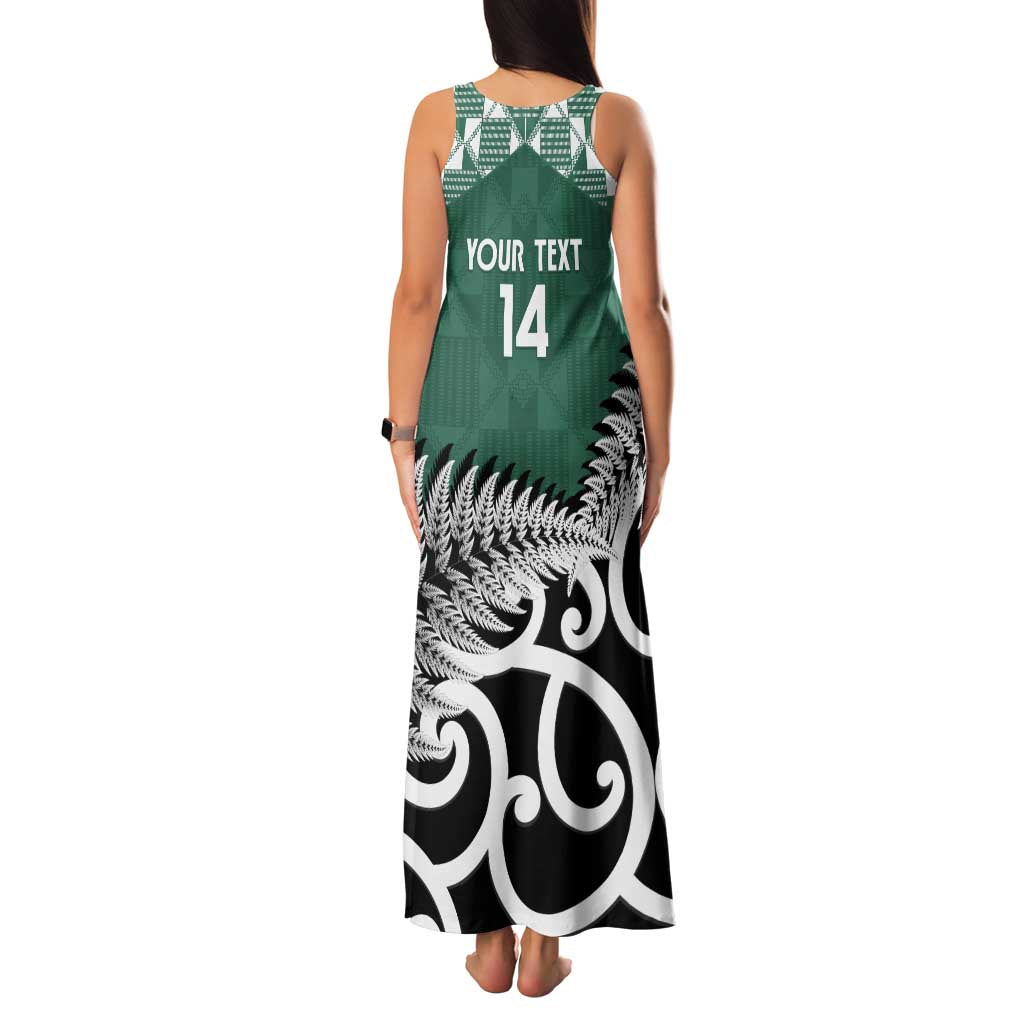 New Zealand South Africa Rugby Custom Family Matching Tank Maxi Dress and Hawaiian Shirt Springboks Kente All Black Maori Together - Polynesian Pride