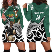 New Zealand South Africa Rugby Custom Hoodie Dress Springboks Kente All Black Maori Together - Polynesian Pride