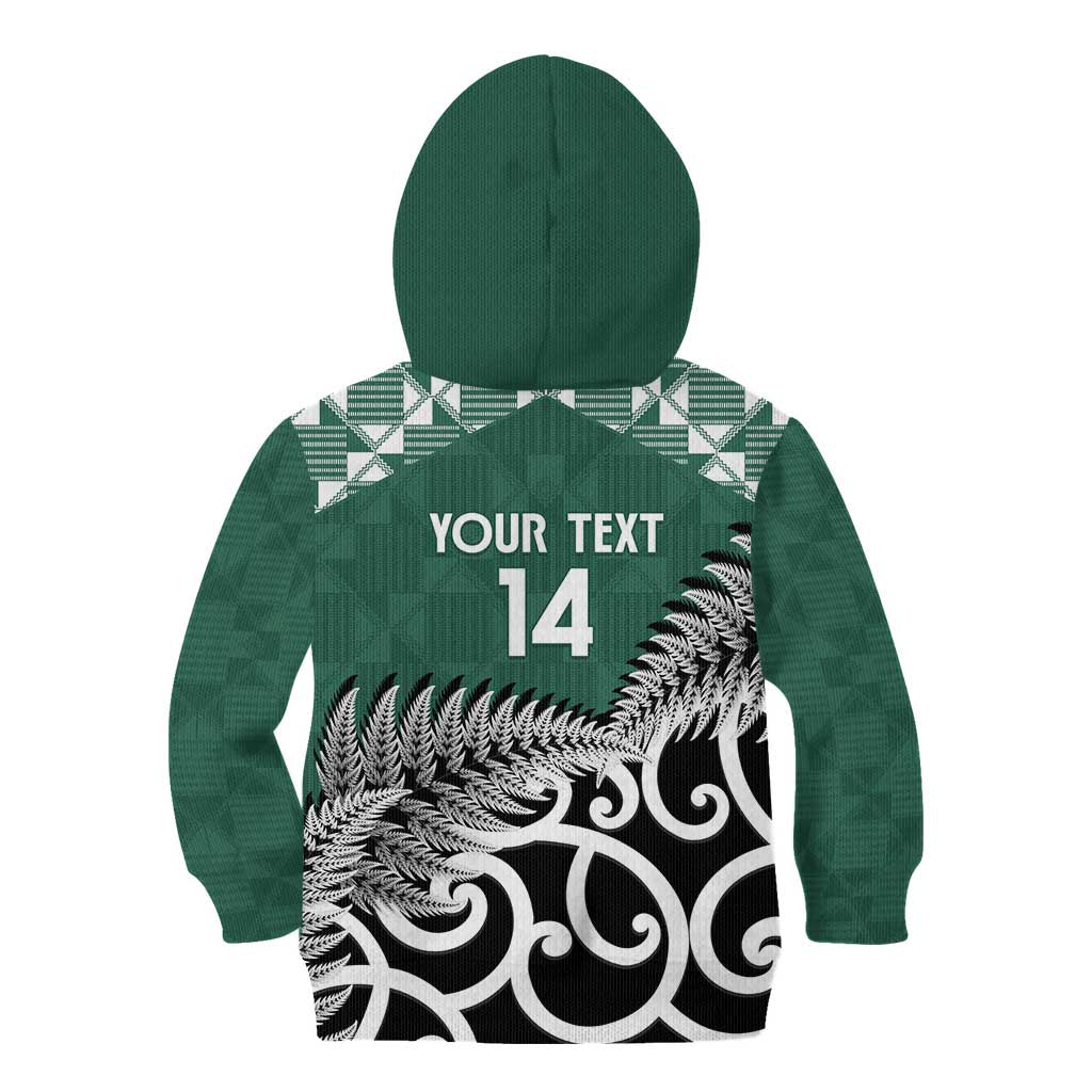 New Zealand South Africa Rugby Custom Kid Hoodie Springboks Kente All Black Maori Together - Polynesian Pride
