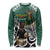 New Zealand South Africa Rugby Custom Long Sleeve Shirt Springboks Kente All Black Maori Together - Polynesian Pride