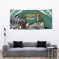 New Zealand South Africa Rugby Tapestry Springboks Kente All Black Maori Together - Polynesian Pride
