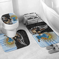 New Zealand Argentina Rugby Bathroom Set 2025 Los Pumas All Black Together - Polynesian Pride