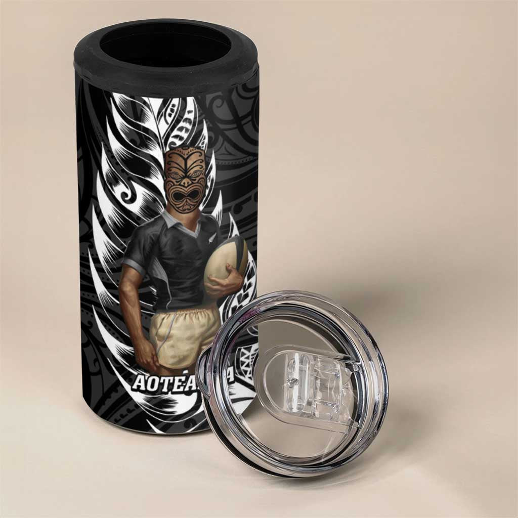 New Zealand Argentina Rugby 4 in 1 Can Cooler Tumbler 2025 Los Pumas All Black Together - Polynesian Pride