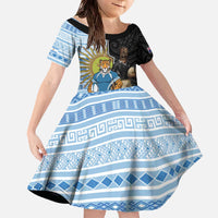 New Zealand Argentina Rugby Custom Family Matching Off The Shoulder Long Sleeve Dress and Hawaiian Shirt 2025 Los Pumas All Black Together - Polynesian Pride